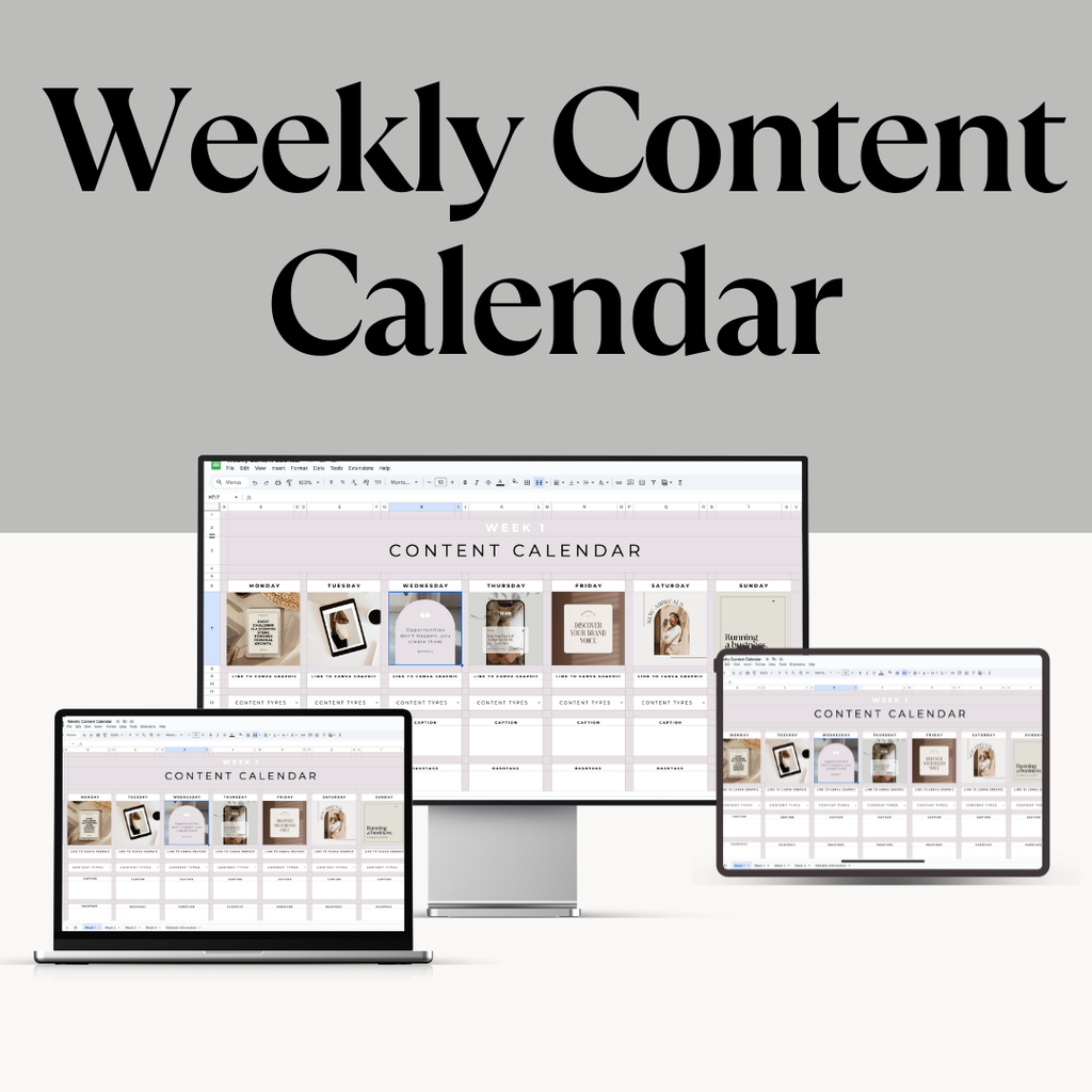 Weekly Content Calendar