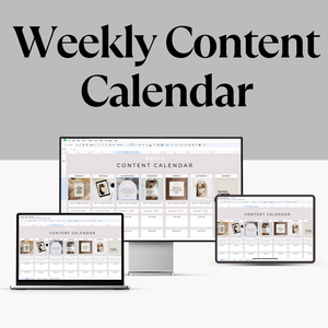 Weekly Content Calendar